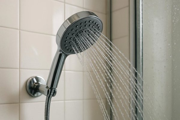 High Pressure Handheld Shower Head with 5 Spray Modes Chrome Finish