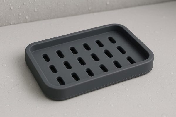 Silicone Soap Dish with Non Slip Base and Drainage Holes for Shower