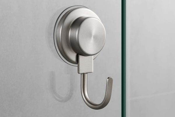 Stainless Steel Towel Hook with Suction Cup for Glass Shower Door
