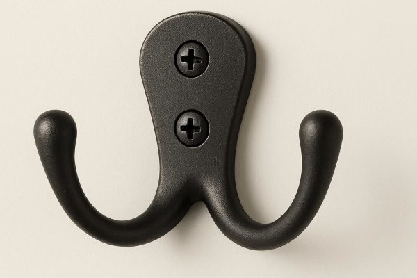 Double Prong Coat and Towel Hook for Entryway and Mudroom Use