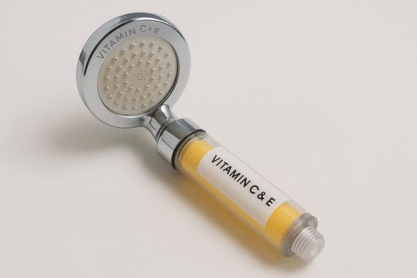 Filtered Shower Head with Vitamin C and E Cartridge for Skin and Hair