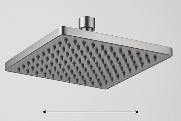 Modern Square Rainfall Shower Head 10 Inch with Anti Clog Nozzles