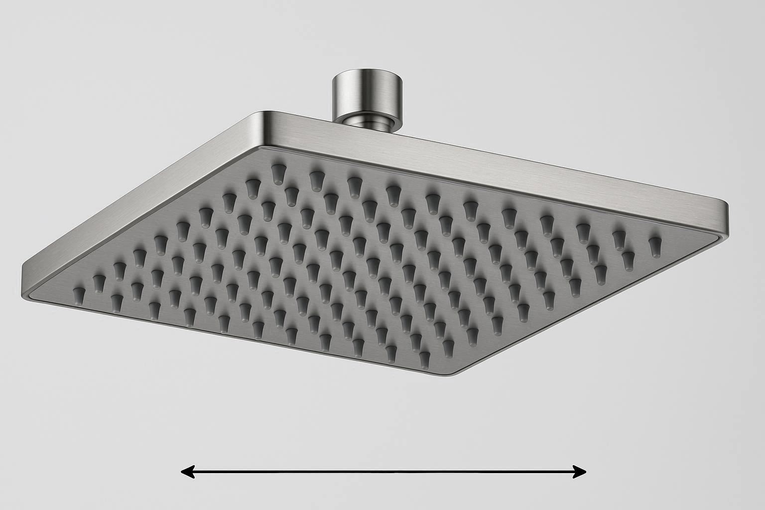 Modern Square Rainfall Shower Head 10 Inch with Anti Clog Nozzles - Image 1